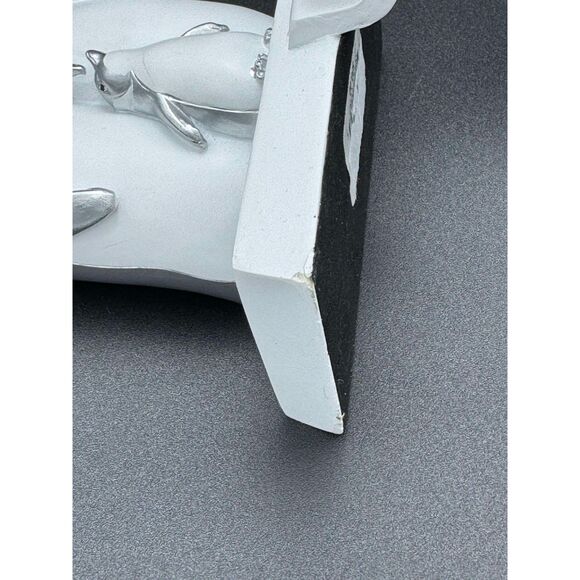 Penguin Family Christmas Stocking Holder Silver and White Beautiful - Picture 7 of 7